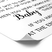 農場動物は言わないベビーゲーム赤ちゃんシャワーのサイン ポスター (角)