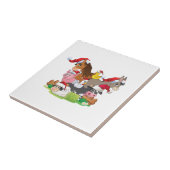 農場動物クリスマス タイル (側面)