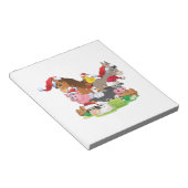 農場動物クリスマス ノートパッド (アングル)