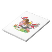農場動物クリスマス ノートパッド (回転)