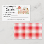 農場動物何人のキャンディベビーシャワーカード プレイスカード (正面/裏面)