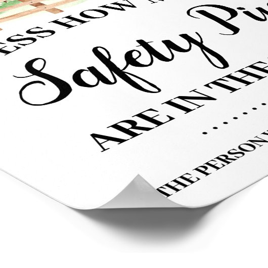 農場動物安全ピンシャワーゲームの数 ポスター (角)