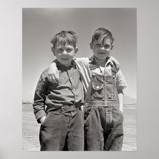 農場少年， 1936.ヴィンテージ写真 ポスター (正面)