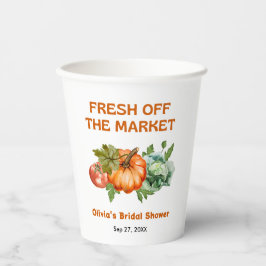 農場市場でフレッシュ オフ・ザ・マーケット ブライダルシャワー 紙コップ
