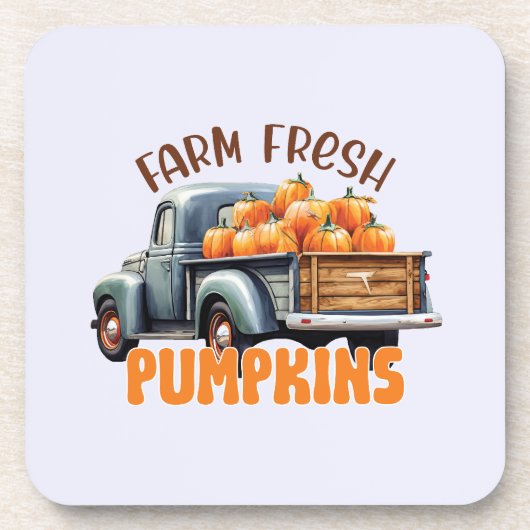 農場新鮮なカボチャ – ト素朴ラック コースター (正面)