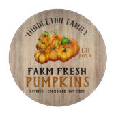 農場新鮮なカボチャ – 木製切削盤 カッティングボード (正面)
