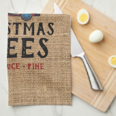 農場新鮮な🎄クリスマスツリー キッチンタオル (四つ折り)