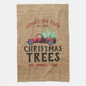 農場新鮮な🎄クリスマスツリー キッチンタオル (縦)
