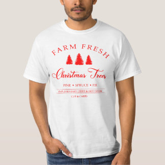 農場新鮮なクリスマスツリー、レトロクリスマス、クリス Tシャツ