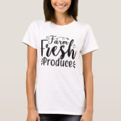 農場新鮮なプロデュースのワードアート Tシャツ (正面)