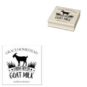 農場新鮮なヤギのミルク農家市場の追加の名前 ラバースタンプ (押印)