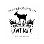 農場新鮮なヤギのミルク農家市場の追加の名前 ラバースタンプ (インプリント)