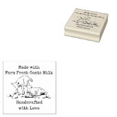 農場新鮮なヤギのミルク – ラブゴムで手作り ラバースタンプ (押印)