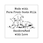 農場新鮮なヤギのミルク – ラブゴムで手作り ラバースタンプ (インプリント)
