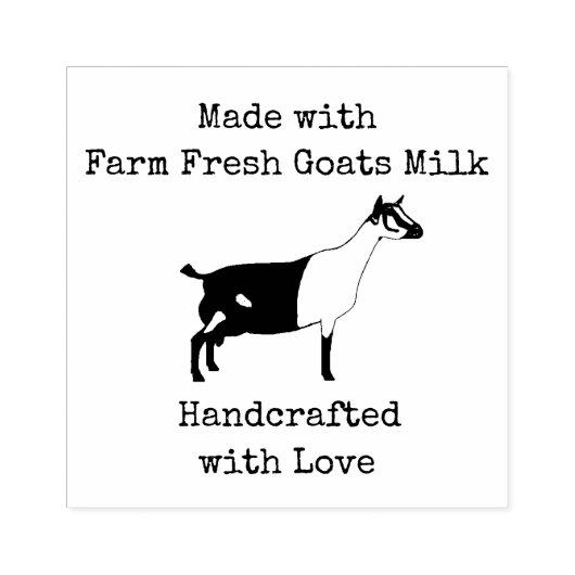農場新鮮なヤギのミルク – 愛で手作り ラバースタンプ (インプリント)