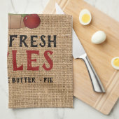 農場新鮮な🍎リンゴ キッチンタオル (四つ折り)