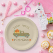 農場新鮮な水の色かぼちゃの秋秋 ペーパープレート (パーティー)