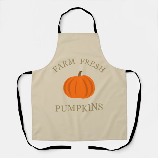農場新鮮な水の色のカボチャ秋秋 エプロン (正面)