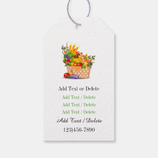 農場新鮮またはオーガニックギフトラベル- SRF ギフトタグ (裏面)