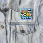 農場構内の集団ボタン 缶バッジ (インサイチュ)