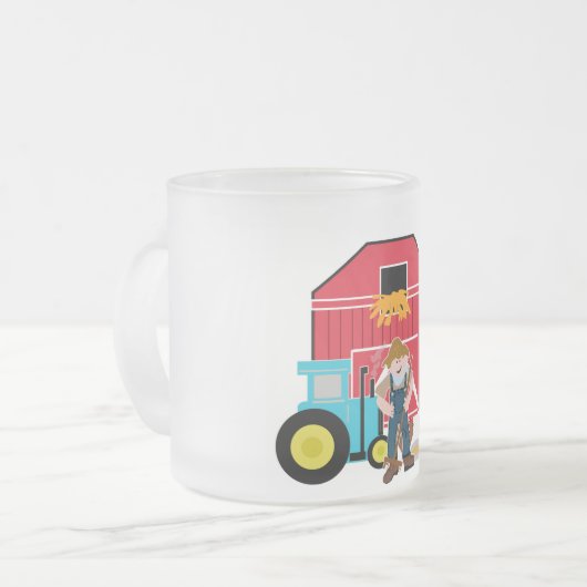 農場構内のTシャツおよびギフト フロストグラスマグカップ (正面左)