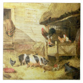 農場構内場面 タイル (正面)