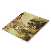 農場構内場面 タイル (側面)