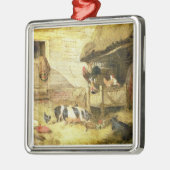 農場構内場面 メタルオーナメント (左)