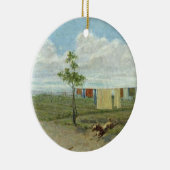 農場構内(キャンバスの油) セラミックオーナメント (右)