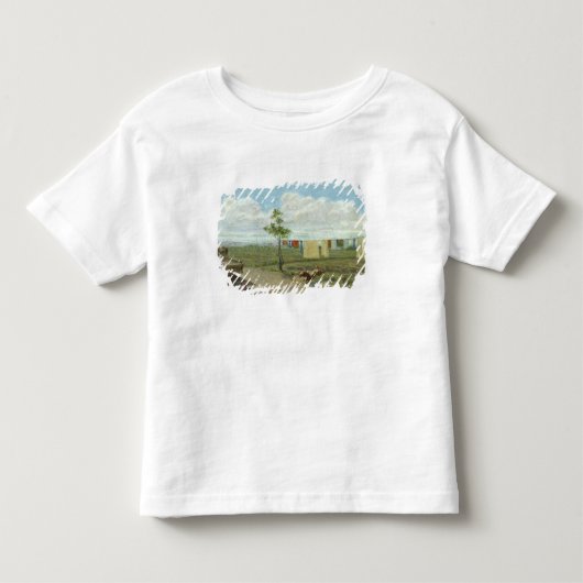 農場構内(キャンバスの油) トドラーTシャツ (正面)