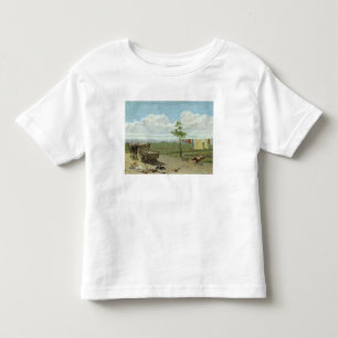 農場構内(キャンバスの油) トドラーTシャツ