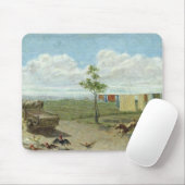 農場構内(キャンバスの油) マウスパッド (マウス)