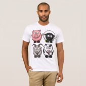 農場構内/納屋周囲の庭動物のティー Tシャツ (正面フル)