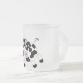 農場牛Tシャツおよびギフト フロストグラスマグカップ (正面右)