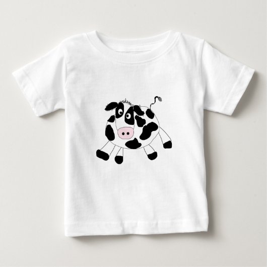 農場牛Tシャツおよびギフト ベビーTシャツ (正面)