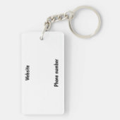 農場牧場または厩名の牛の去勢牛 キーホルダー (裏面)