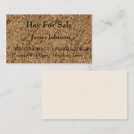 農場牧場干し草ベールプリントの名刺 名刺 (正面/裏面)