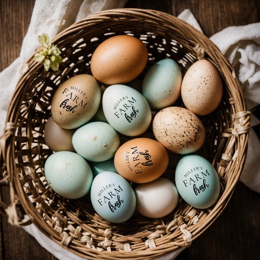農場生パーソナライズされた生卵スタンプ ラバースタンプ