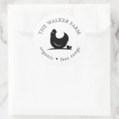 農場生モダン産エッグクラシックラウンドステッカー ラウンドシール (バッグ)