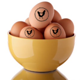 農場生モダン鮮鶏の卵のラブサイン ラバースタンプ