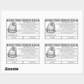 農場生卵の取り扱い及びカー気にドの指示 長方形シール (シート)