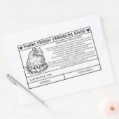 農場生卵の取り扱い及びカー気にドの指示 長方形シール (封筒)