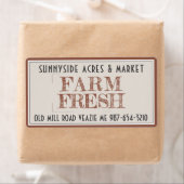 農場生市場ラベルアイボリー及びテラコッタ ラベル (インサイチュ)