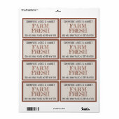 農場生市場ラベルアイボリー及びテラコッタ ラベル (フルシート)