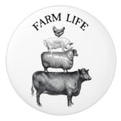 農場生活動物 セラミックノブ (正面)