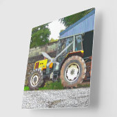 農場生活 スクエア壁時計 (傾斜)