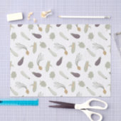 農場生野菜パターン 薄葉紙 (クラフト)