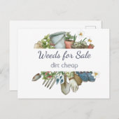 農場用雑草ダート安いおもしろいガーデニング ポストカード (正面/裏面)