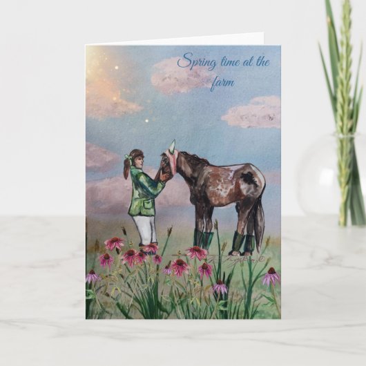 農場番号3での春時刻 招待状 (正面)