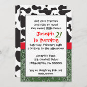 農場育ちの刺激を受けたな誕生日の招待状 招待状 (正面/裏面)